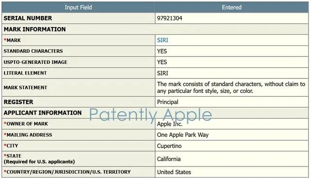 苹果扩展 Siri 商标，覆盖家电领域